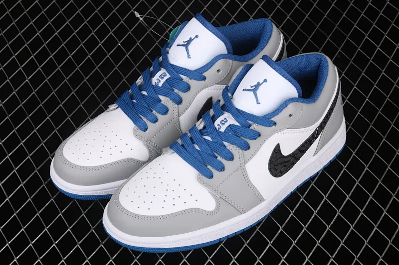 All categories Air Jordan Jordan series basketball shoes Air Jordan 1 Low Air Jordan 1 Low Shadow AJ1 Joe 1 gray blue and white first layer low-top cultural and leisure sports sneakers 553558-103
